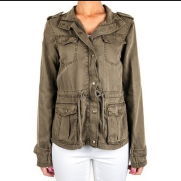 Max Jeans Jackets & Blazers - Max Jeans Tencel Olive Green Military Coat